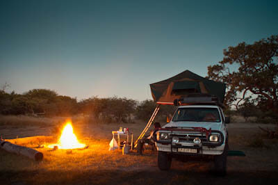 Camping in Botswana