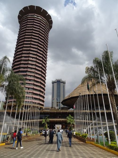 Kenyatta International Convention center from outside