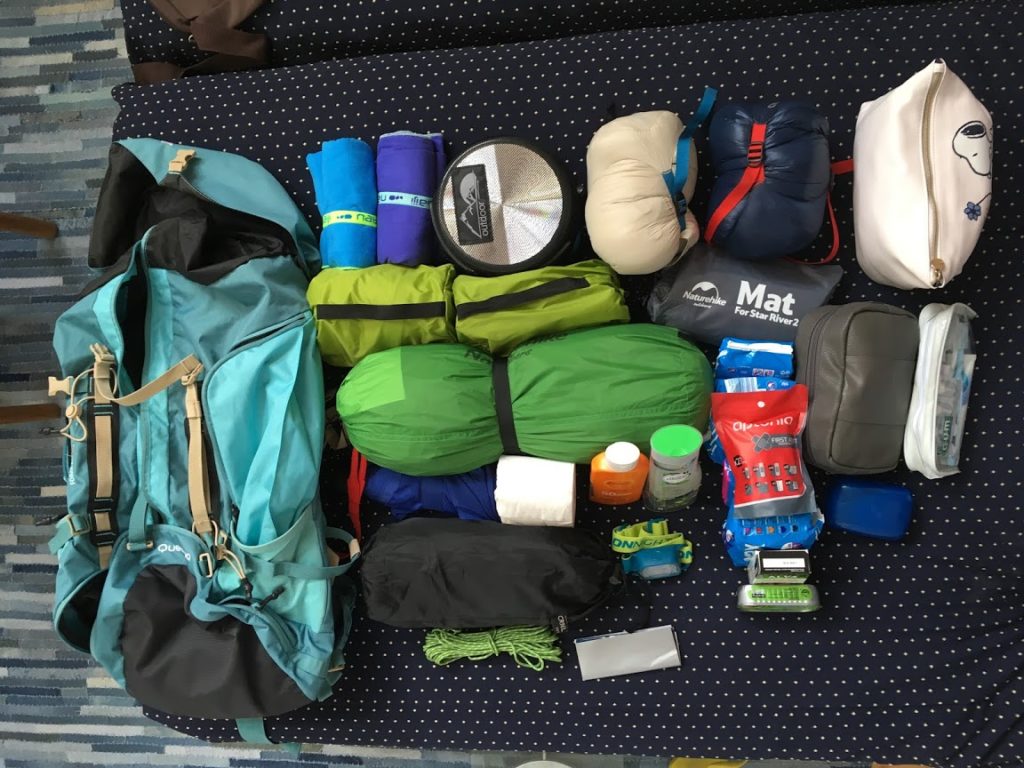 round the world trip all packed