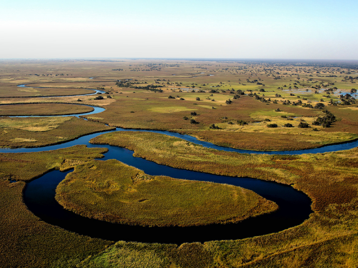 Botswana waterways from above