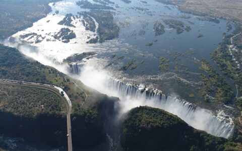 Victoria Falls from the Air on a Cape town to Victoria Falls Adventure tour
