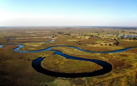 Okavango Delta Aerial View as seen on a Botswana Tour